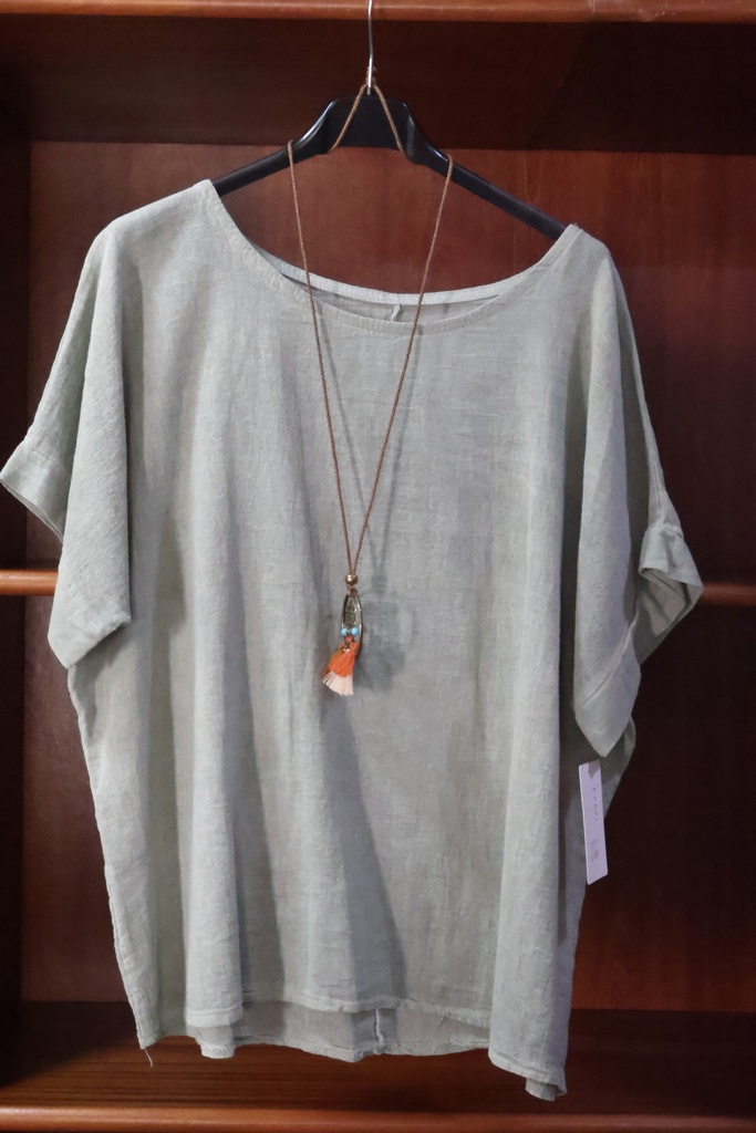 Blusa Oversize em Algodão Natural –