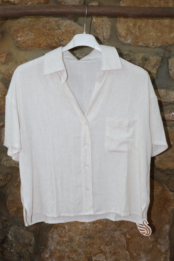 Camisa de Linho com Bolso