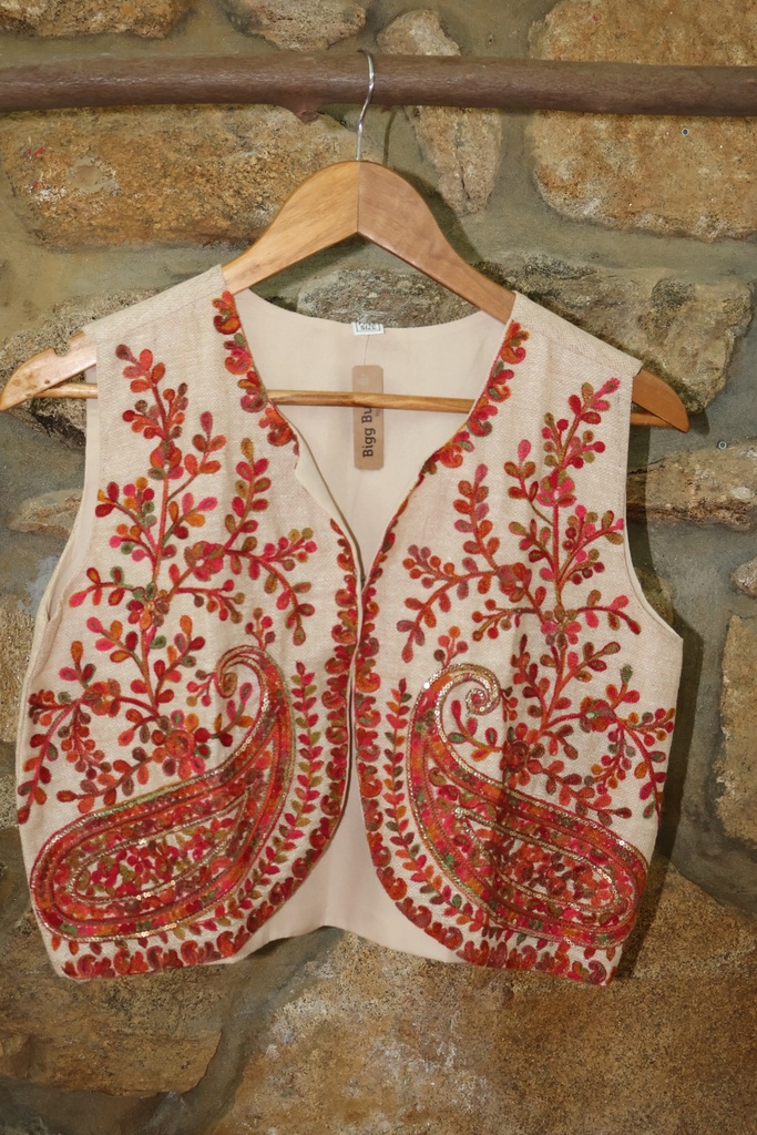 Colete Bordado Floral Paisley