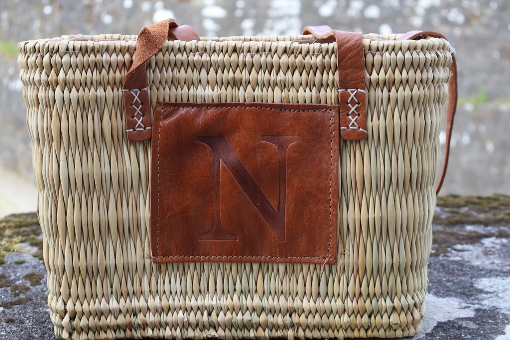 Mala de Palha Personalizada "N"
