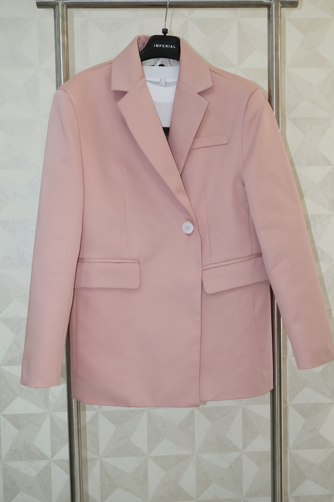 Blazer Estruturado Rosa Pastel