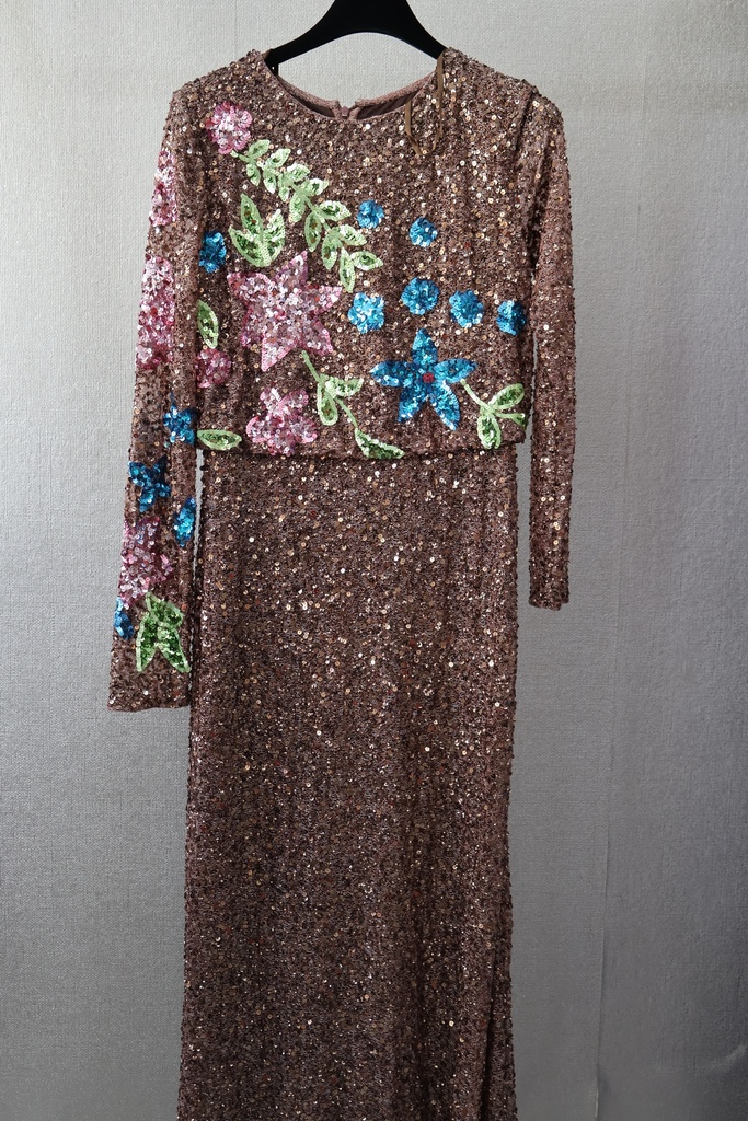 Vestido Longo Sequins Garden