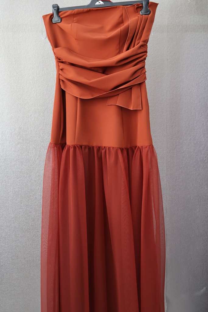 Vestido Longo Terracotta Sunset