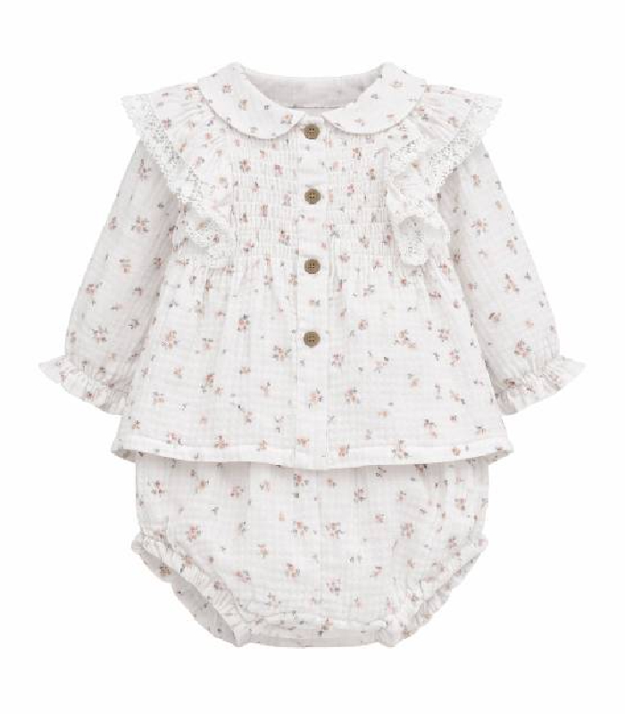 Blusa e Tapa-fralda Florzinhas