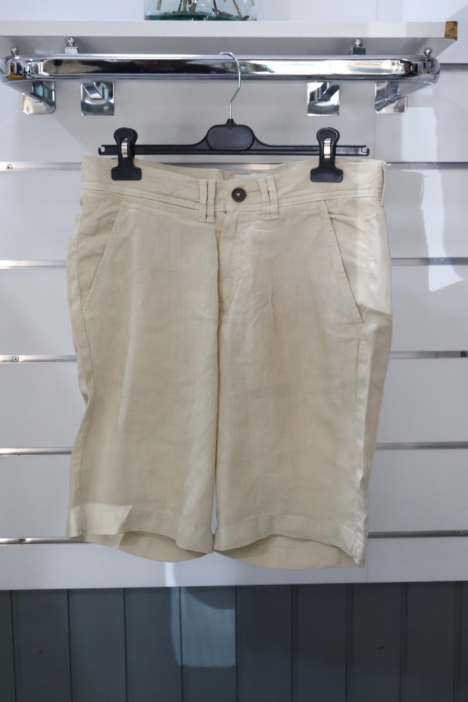 Calções Clássicos de Linho Creme