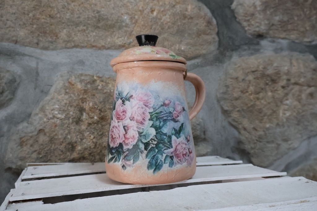 Cafeteira Decorativa Romântica