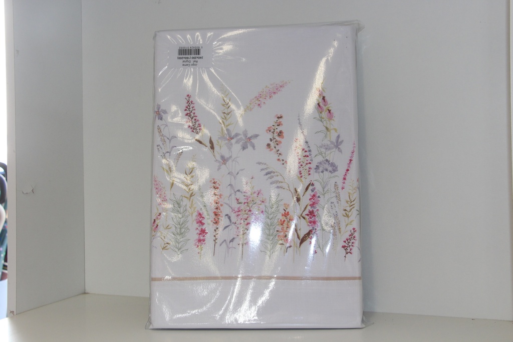 Jogo de Cama com Estampa Floral (Branco)