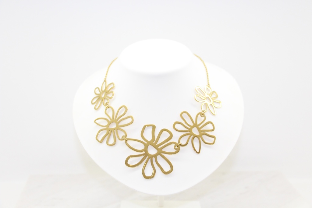 Colar Floral Dourado