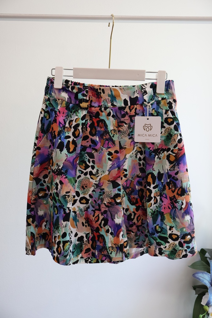 Calções Fluídos com Estampado Multicolor