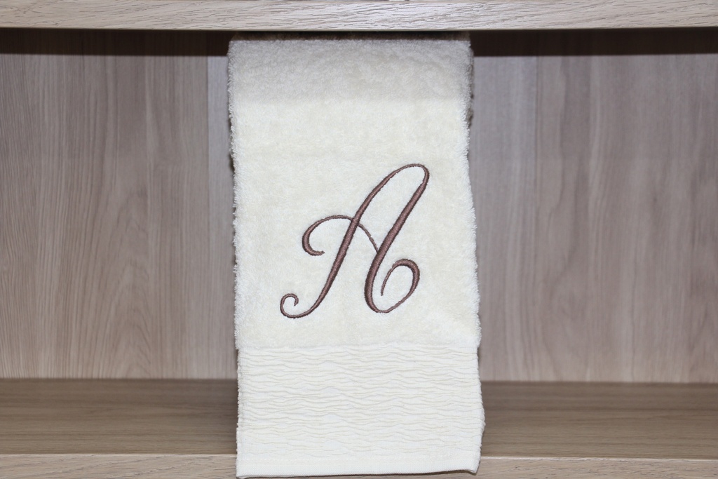 Toalha de Rosto Personalizada com Inicial "A"