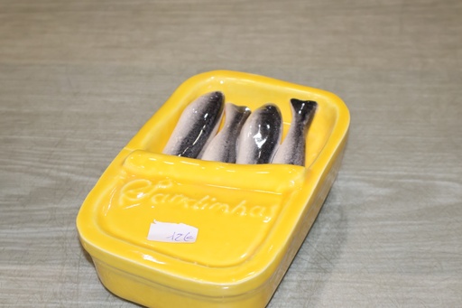 Lata de sardinhas em cerâmica - "Tradição Portuguesa" Amarelo