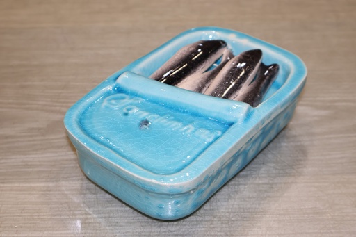 Lata de sardinhas em cerâmica - "Coleção Portuguesa" Azul Celeste
