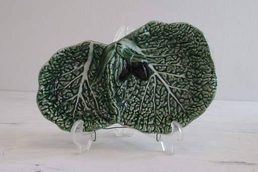 Azeitoneira Dupla em Formato de Folha de Couve