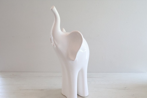 Elefante Decorativo Minimalista Branco