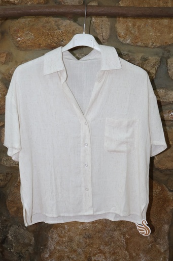 Camisa de Linho com Bolso