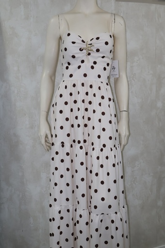 Vestido Maxi Polka Dot: Estrela do Mar & Elegância Retro
