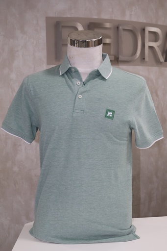 Polo Genuine Mint: Textura Melange & Acabamentos Contrast