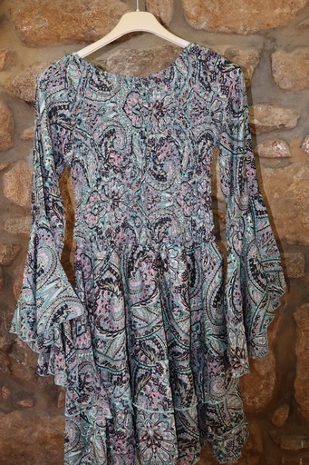 Vestido Boho Arabescos com Lastex