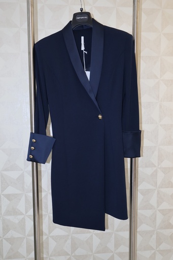 Vestido Blazer Estilo Smoking Azul Marinho