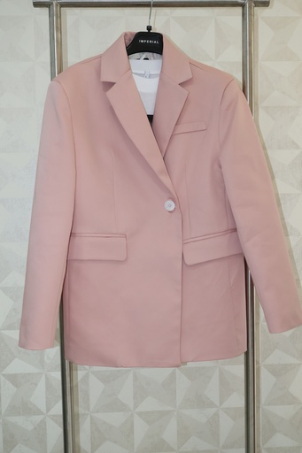 Blazer Estruturado Rosa Pastel