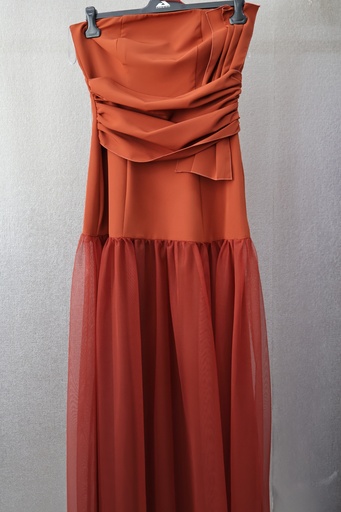Vestido Longo Terracotta Sunset
