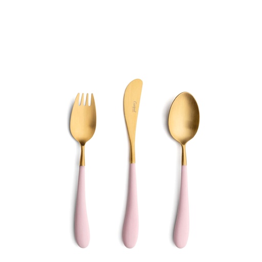 Cutelaria em Dourado Alice Pink