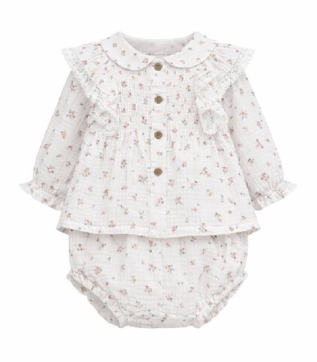 Blusa e Tapa-fralda Florzinhas