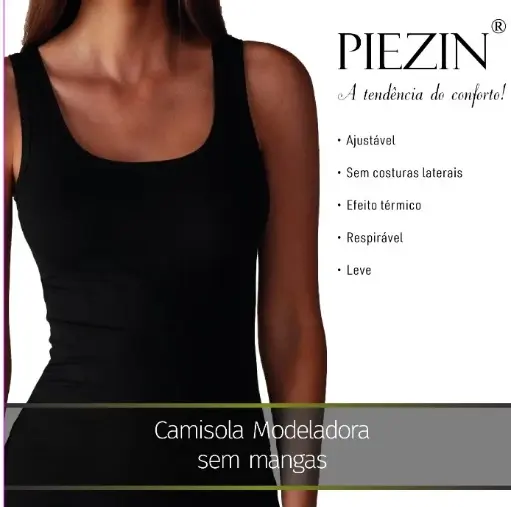 Camisola Interior Modeladora sem costuras S/Mangas