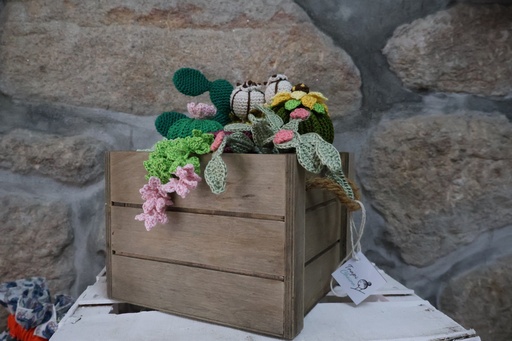 Arranjo de Cactos em Croché