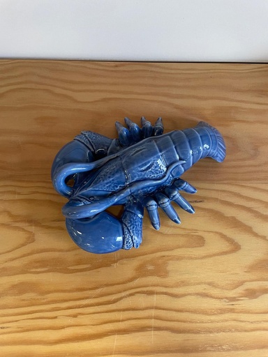 Figura Decorativa em Cerâmica - Lavagante Azul