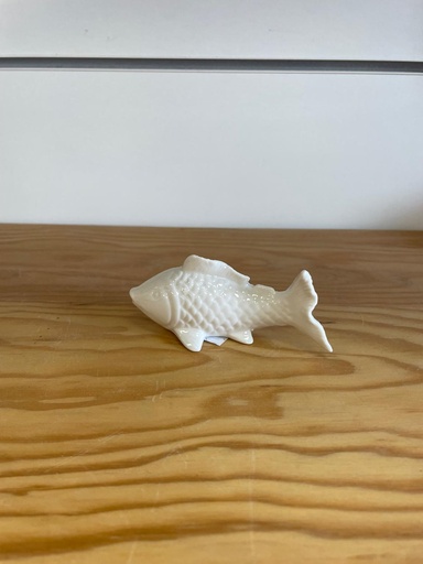 Figura Decorativa em Cerâmica - Peixe Branco
