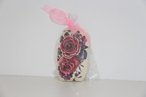 Sabonete Decorativo com Padrão de Rosas