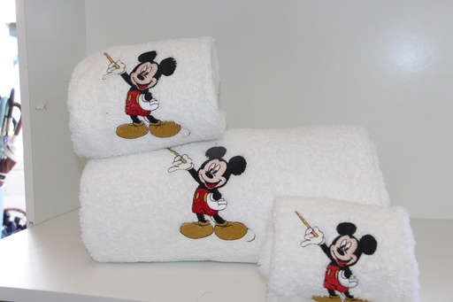 Jogo de Toalhas de Banho Infantil Mickey Mouse (3 Peças)