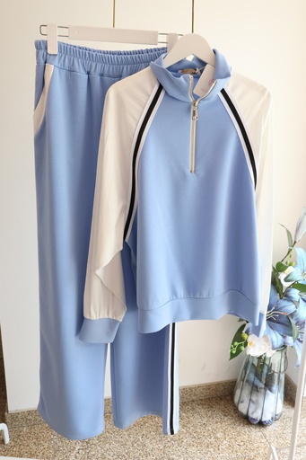 Conjunto de Treino Azul e Branco