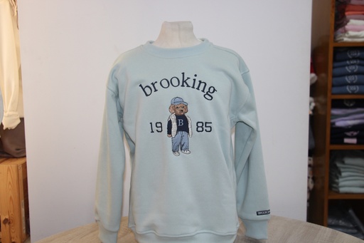 Camisola Crewneck Brooking "1985 Preppy Dog" Azul Pastel Criança